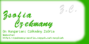zsofia czekmany business card